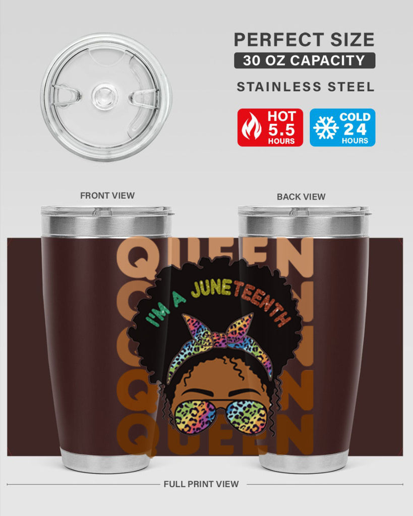 Juneteenth Queen Swag Black Melanin Png 26#- Juneteenth- tumbler