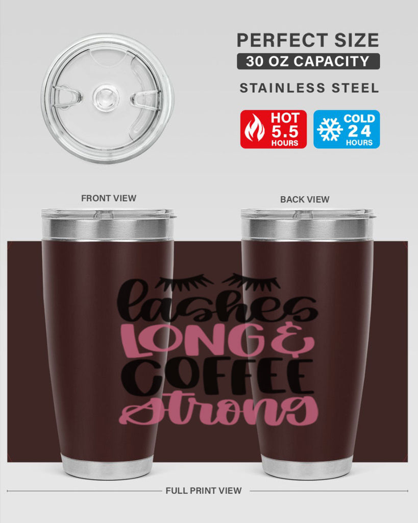 Lashes Long Coffee Strong Style 67#- make up- Tumbler