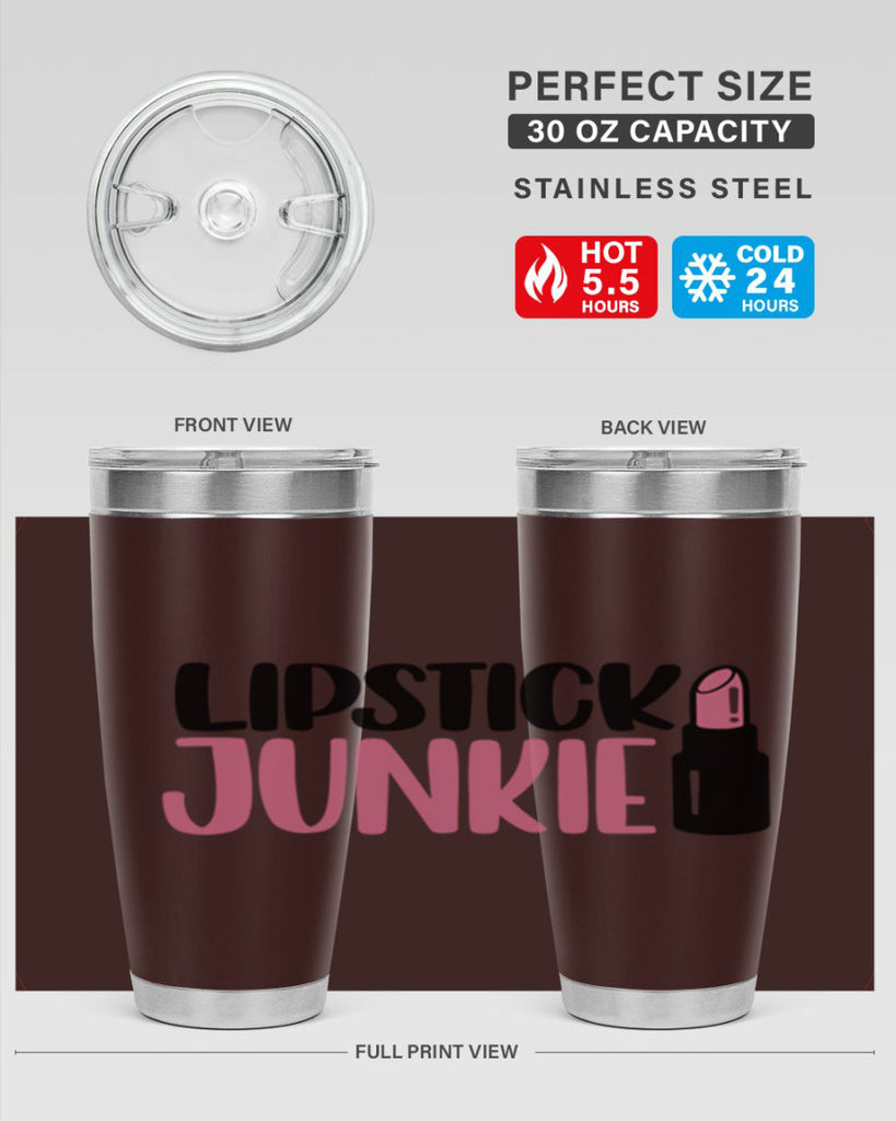 Lipstick Junkie Style 56#- make up- Tumbler