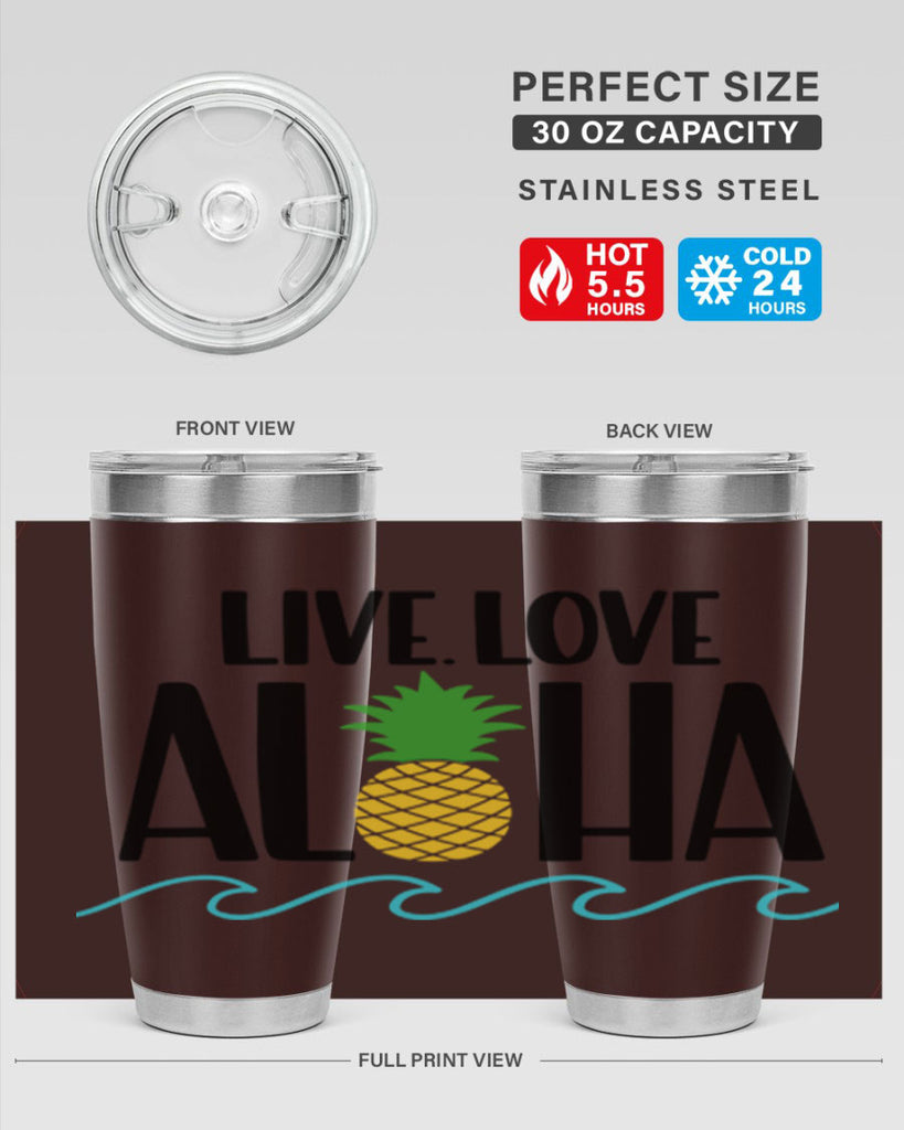 Live Love Aloha Style 30#- summer- Tumbler