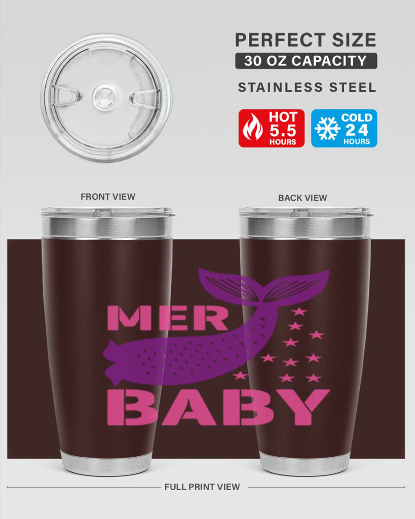 Mer Baby 321#- mermaid- Tumbler