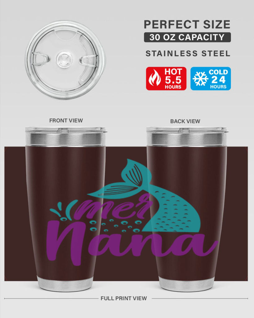 Mer Nana 343#- mermaid- Tumbler