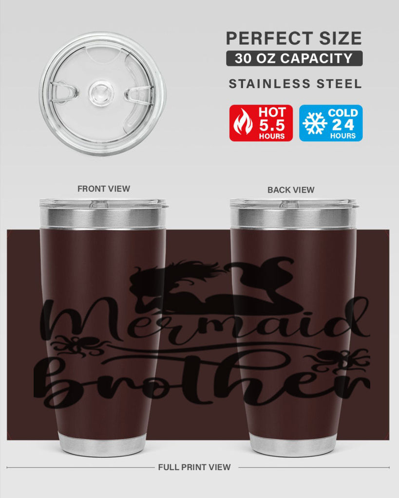 Mermaid Brother 355#- mermaid- Tumbler