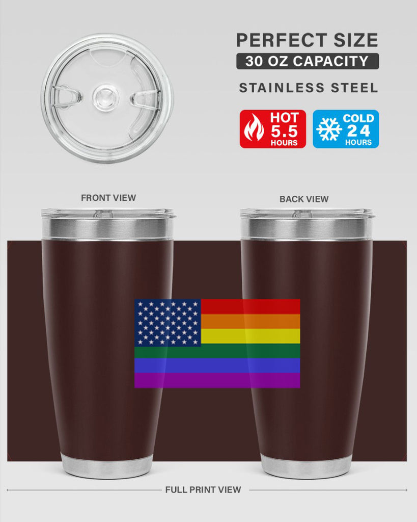 Rainbow american flag 11#- lgbt- Tumbler