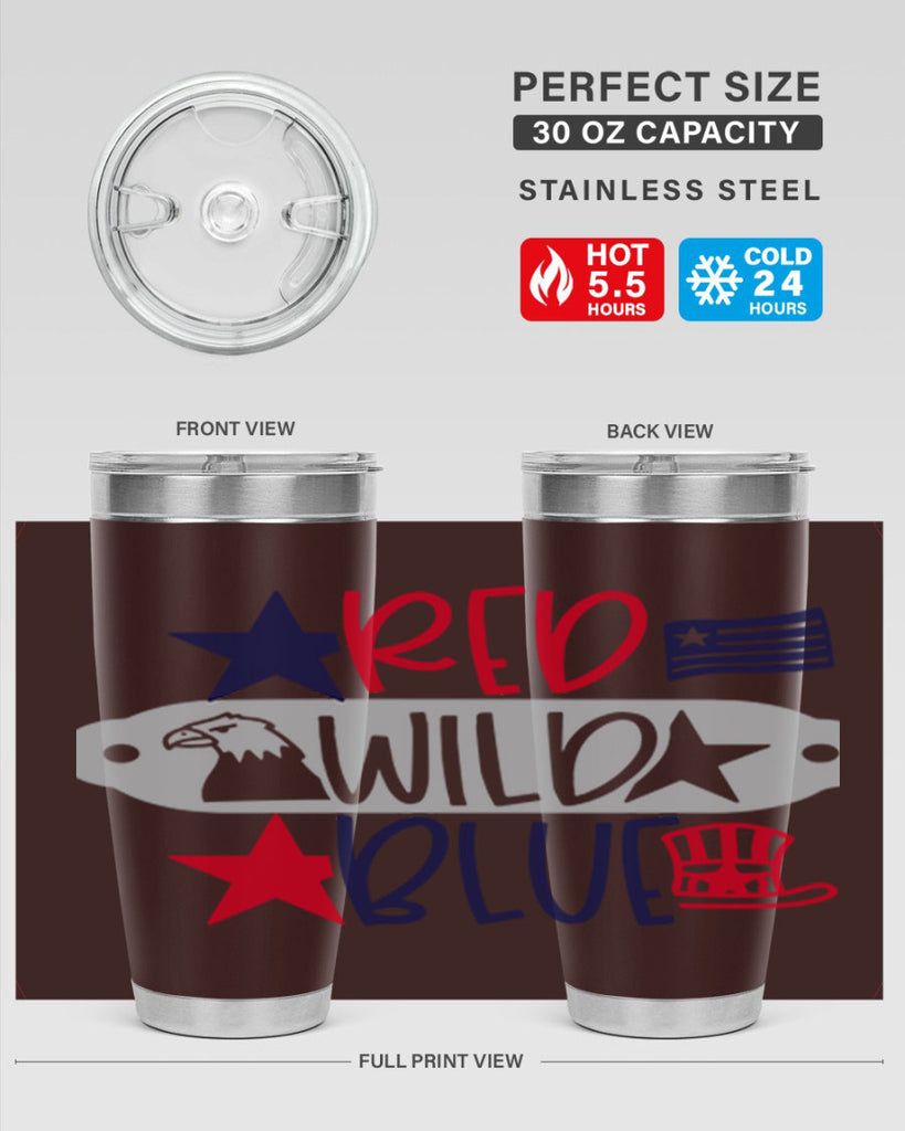 Red Wild Blue Style 171#- Fourt Of July- Tumbler