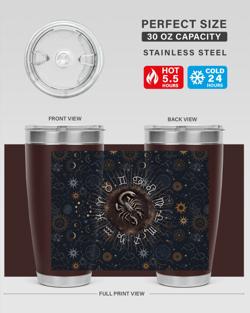 Scorpius Straight 466#- zodiac- Tumbler