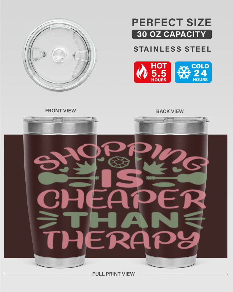 Shopping Is Cheaper Than Therapy 143#- fashion- Cotton Tank