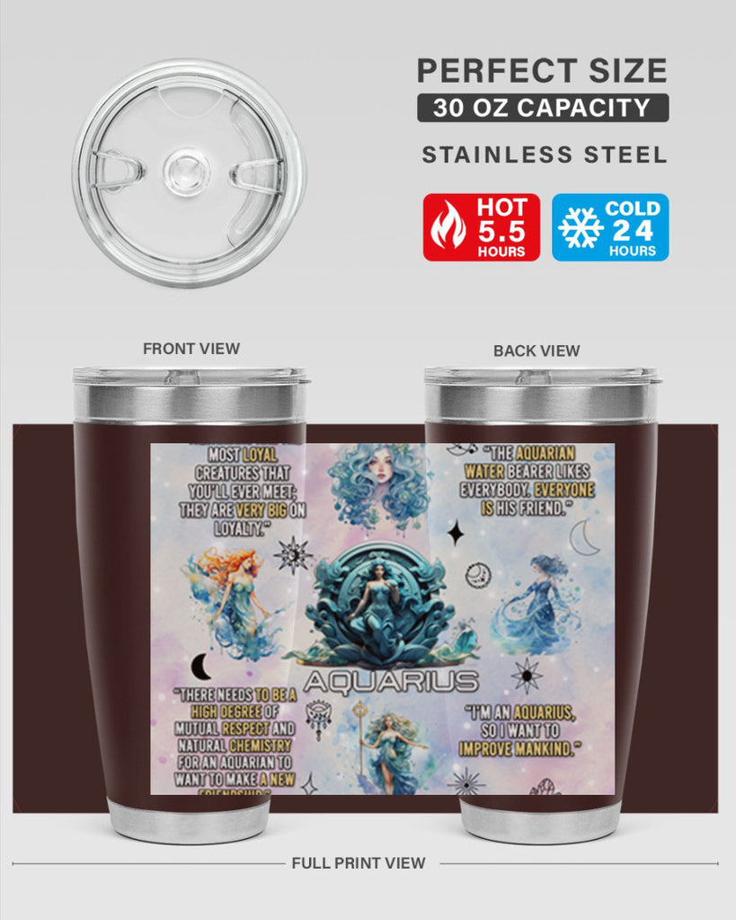 StraightAquarius 468#- zodiac- Tumbler