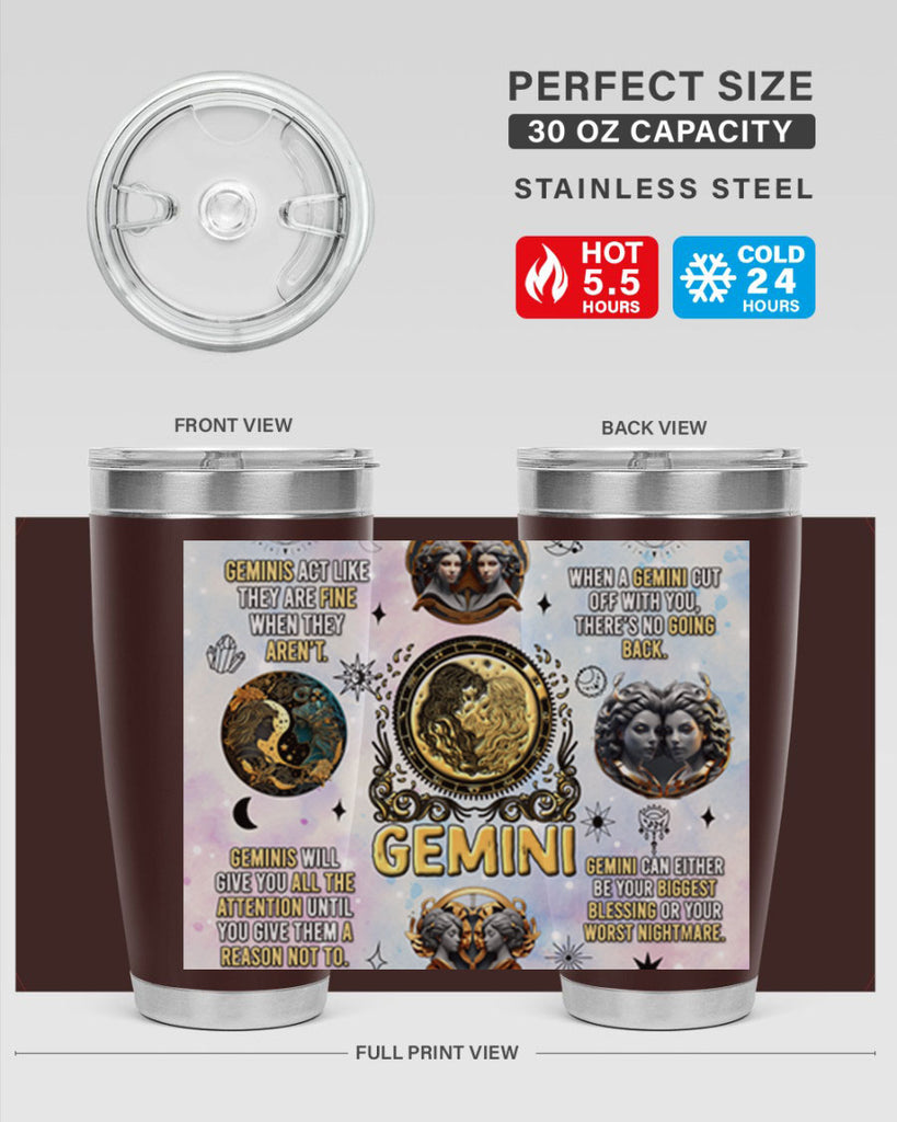 StraightGemini 472#- zodiac- Tumbler