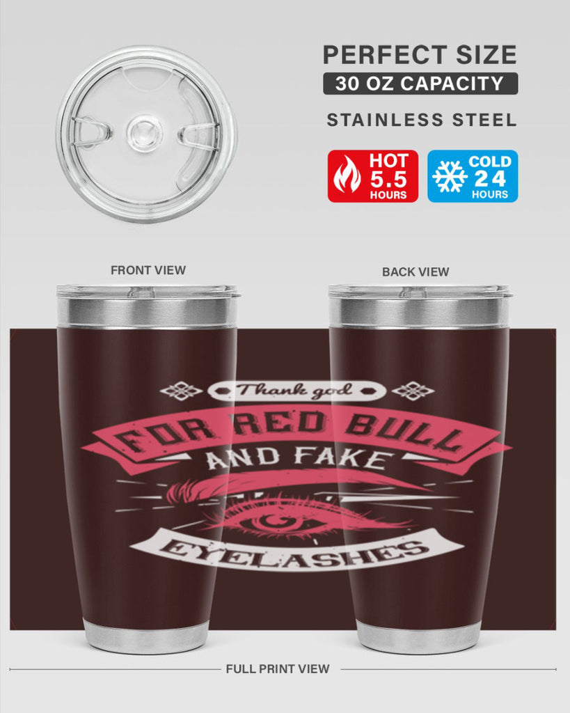 Thank god for Red Bull and fake eyelashes Style 185#- make up- Tumbler
