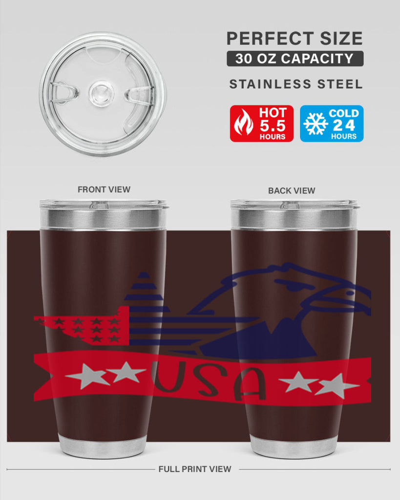 USA Style 182#- Fourt Of July- Tumbler