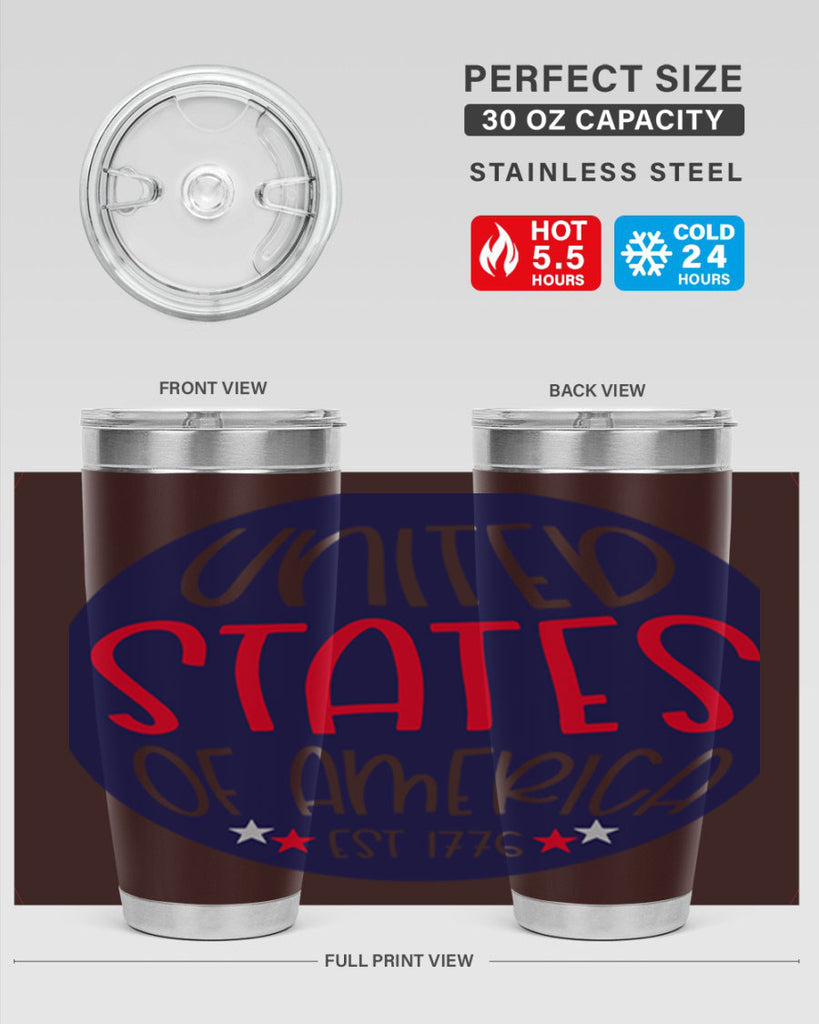 United States Of America Est Style 176#- Fourt Of July- Tumbler
