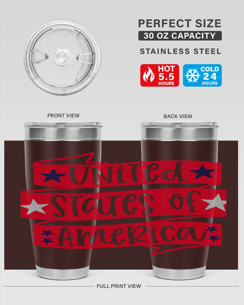 United States Of America Style 177#- Fourt Of July- Tumbler