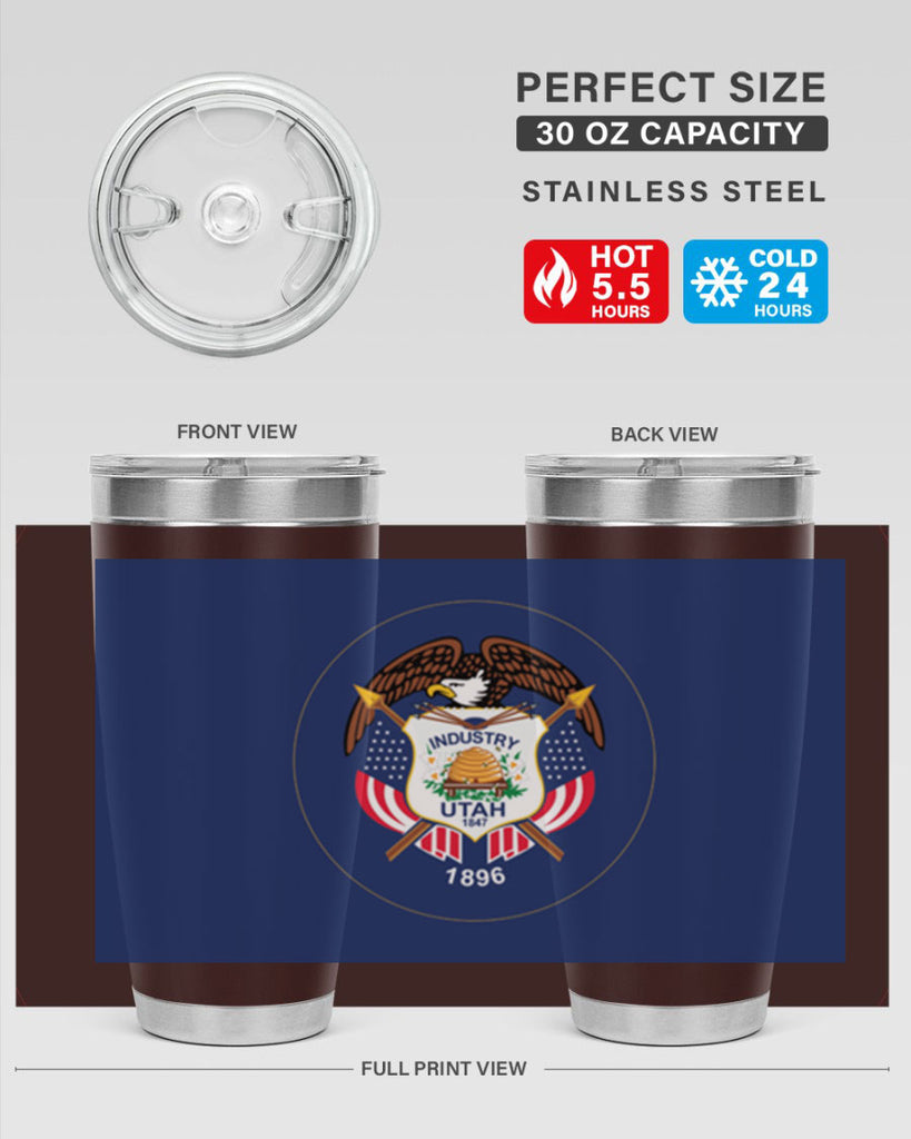 Utah 8#- Us Flags- Tumbler
