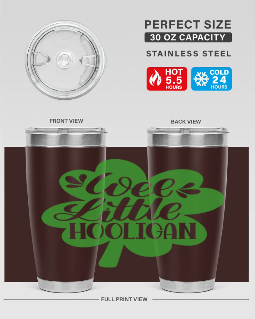 Wee Little Hooligan Style 16#- St Patricks Day- Tumbler