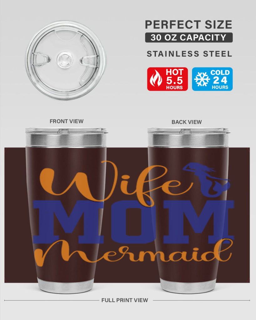 Wife Mom Mermaid 668#- mermaid- Tumbler