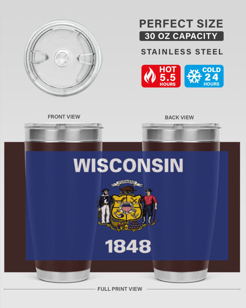 Wisconsin 2#- stateflags- Tumbler