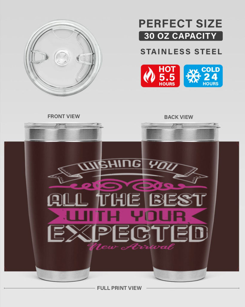 Wishing you all the best on your new arrival Style 7#- baby shower- tumbler