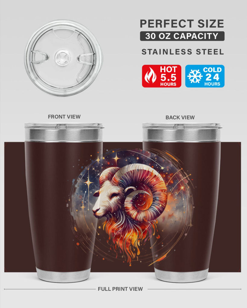 aries 125#- zodiac- Tumbler