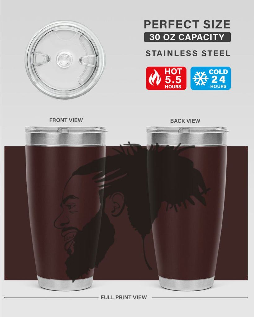 beardman 45#- black men - boys- tumbler