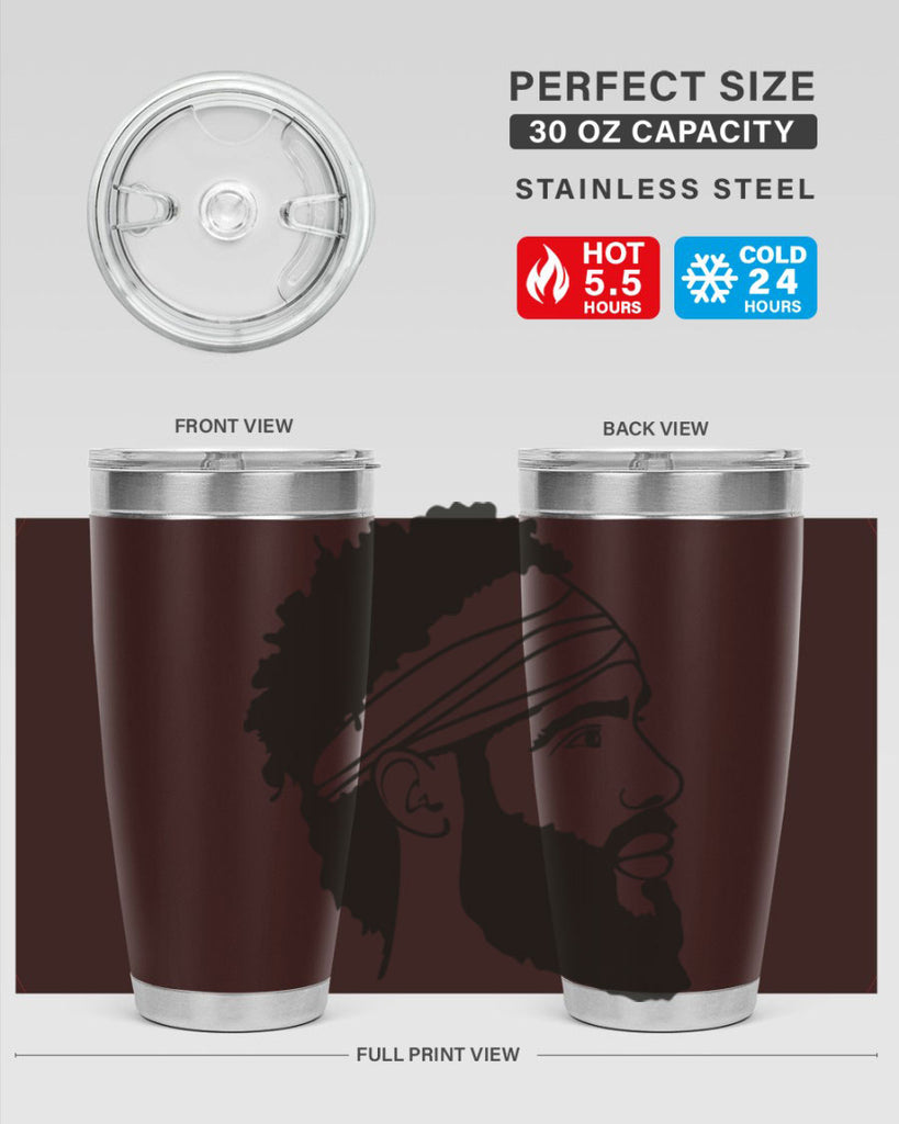 beardman 48#- black men - boys- tumbler