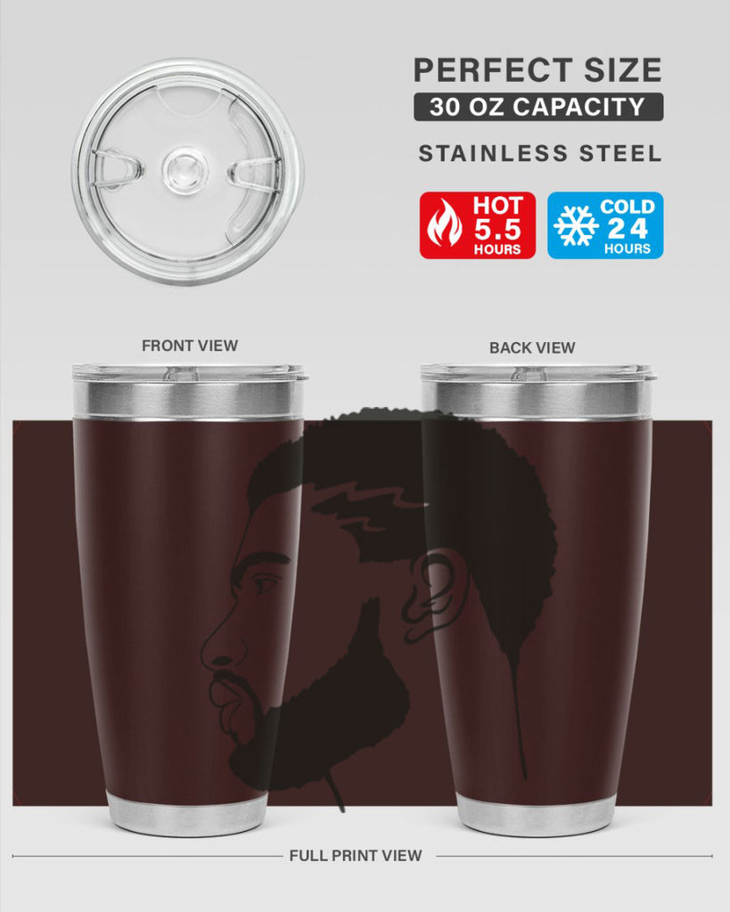 beardman 52#- black men - boys- tumbler