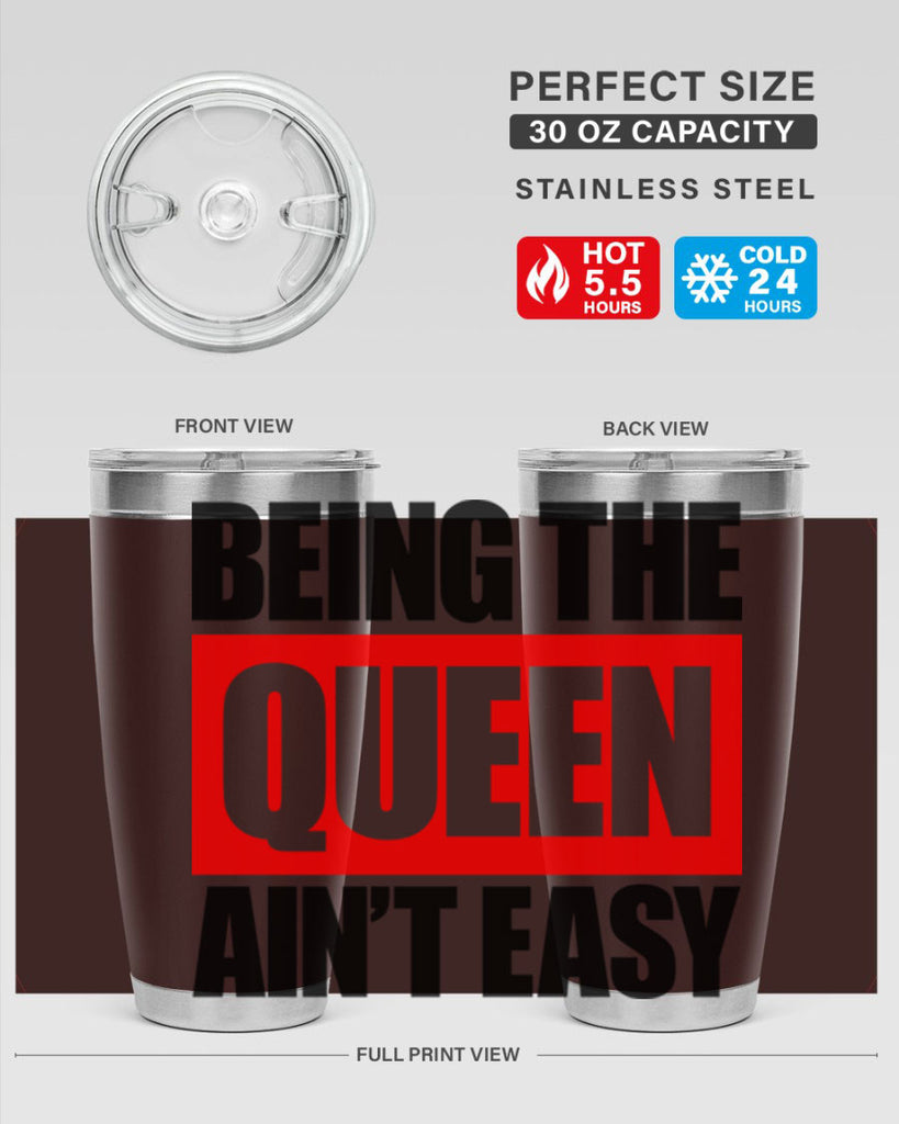 being the queen aint easy 255#- black words phrases- Cotton Tank