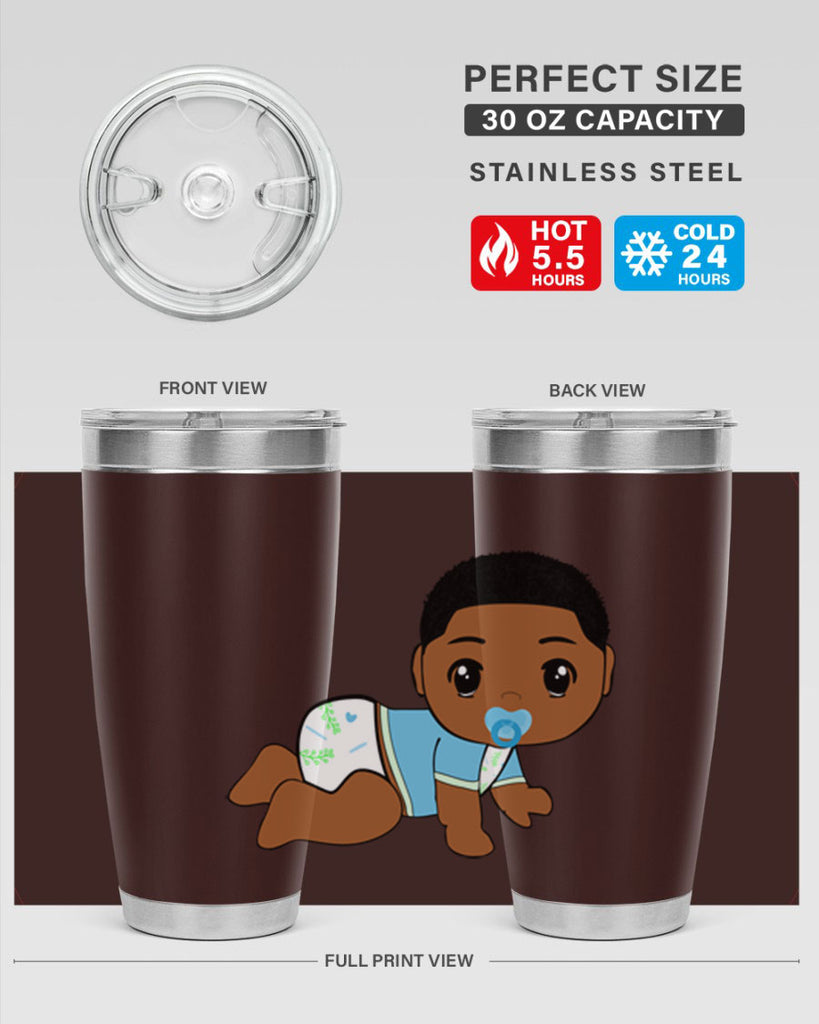 black baby boy 1#- black men - boys- tumbler