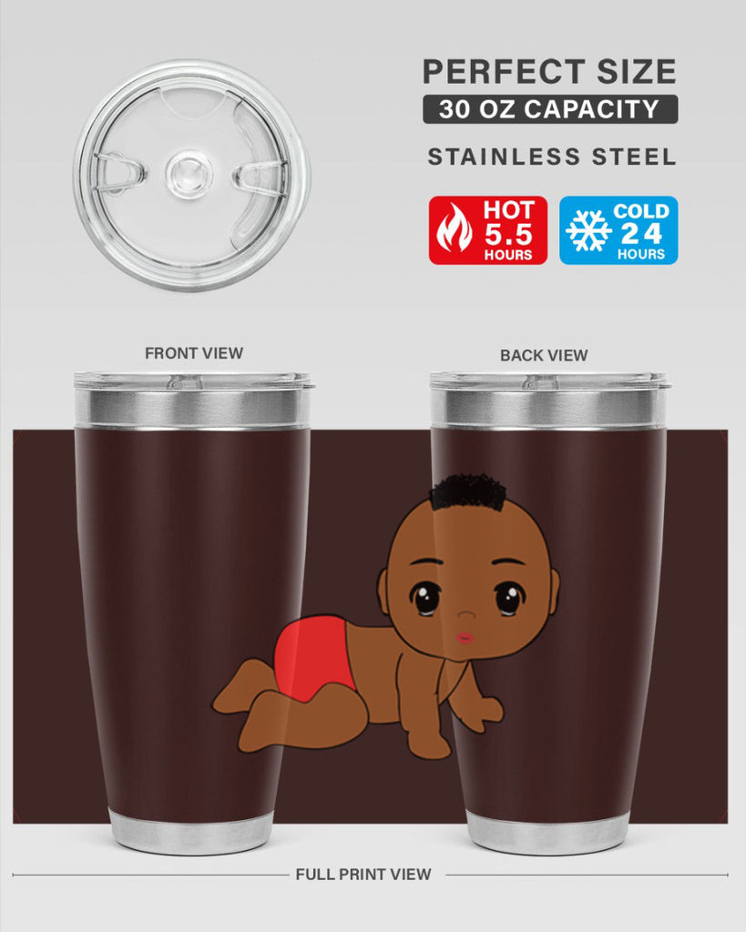 black baby boy 5#- black men - boys- tumbler