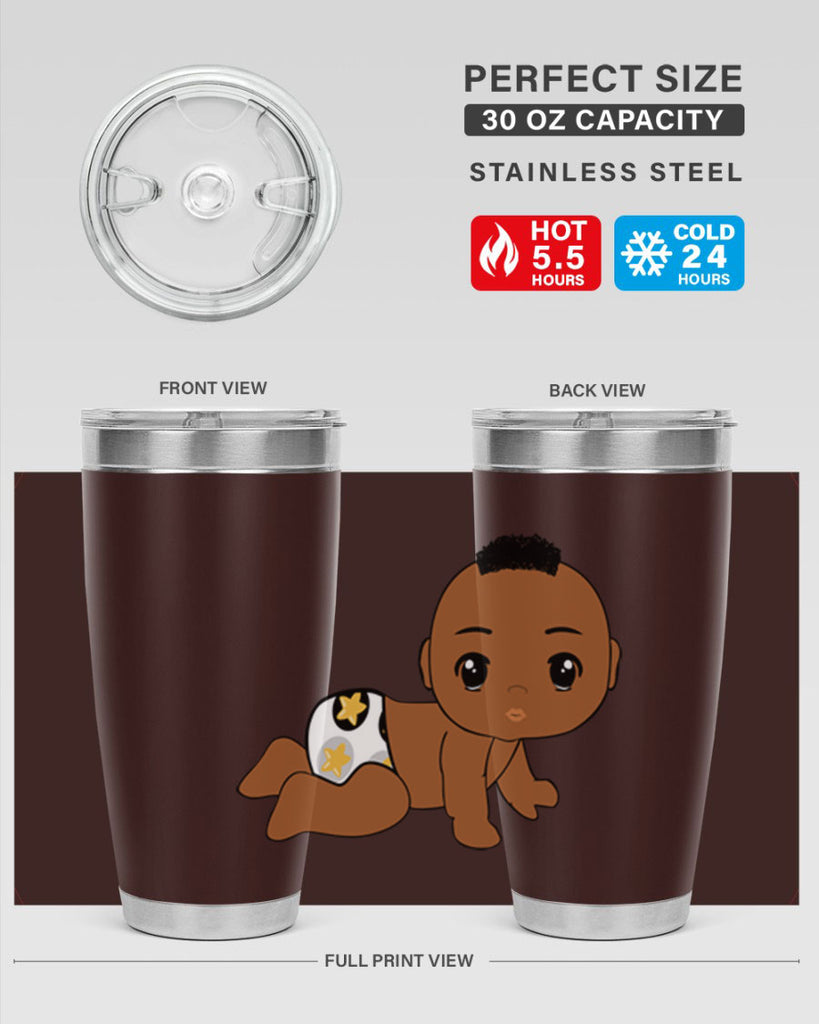 black baby boy 6#- black men - boys- tumbler
