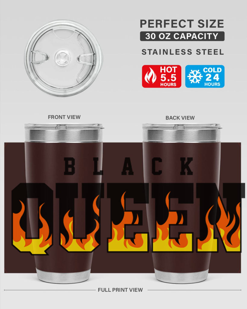 black queen flames 220#- black words phrases- Cotton Tank
