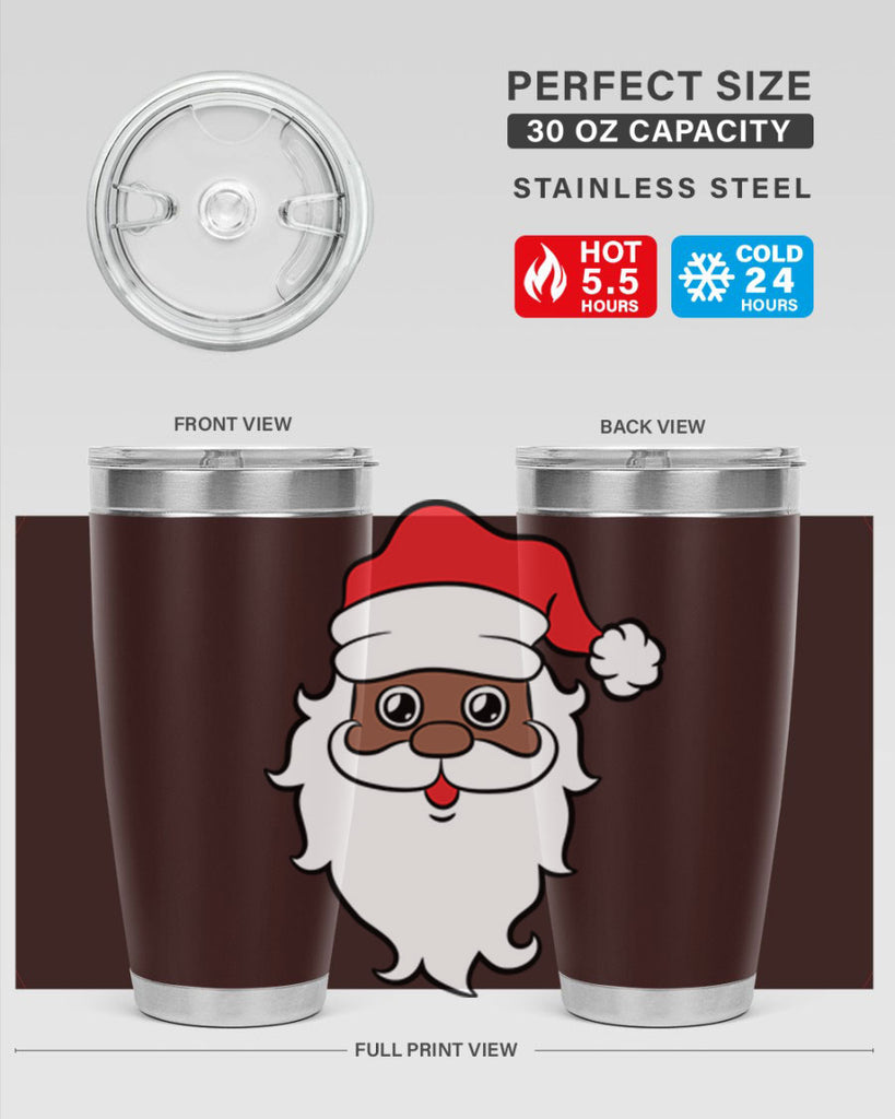 black santa 25#- black men - boys- tumbler
