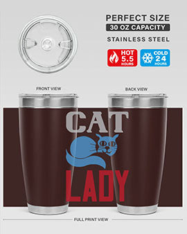 cat lady Style 31#- cat- Tumbler