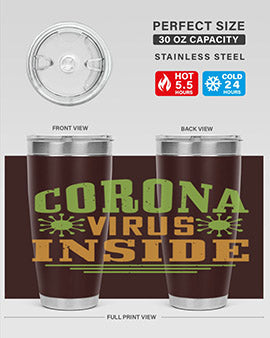 coronavirus inside Style 2#- corona virus- Tumbler