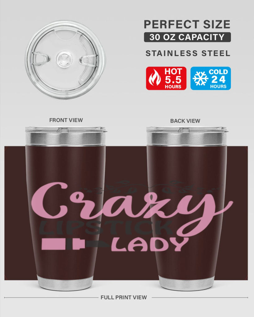 crazy lipstick lady Style 159#- make up- Tumbler