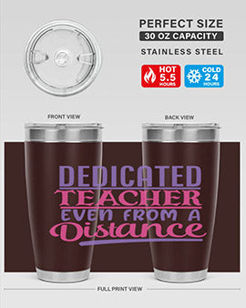 dedicated teacher even from a distance Style 53#- corona virus- Tumbler