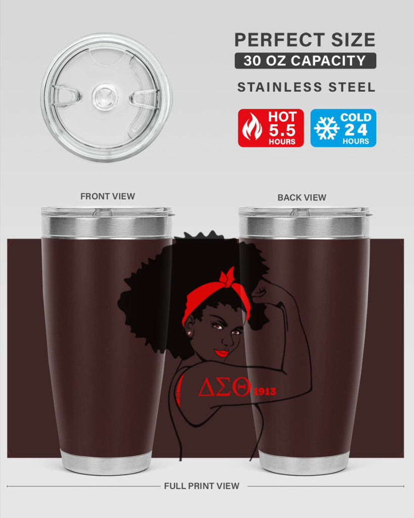 delta sigma theta 6#- black words phrases- Cotton Tank