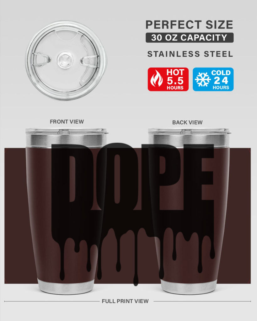 dope drip 166#- black words phrases- Cotton Tank