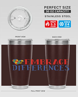 embrace differences Style 13#- autism- Tumbler
