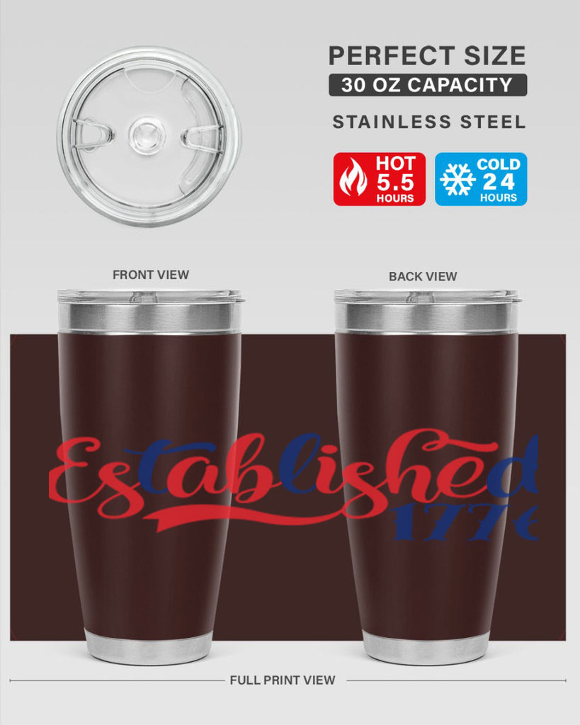 established Style 46#- Fourt Of July- Tumbler