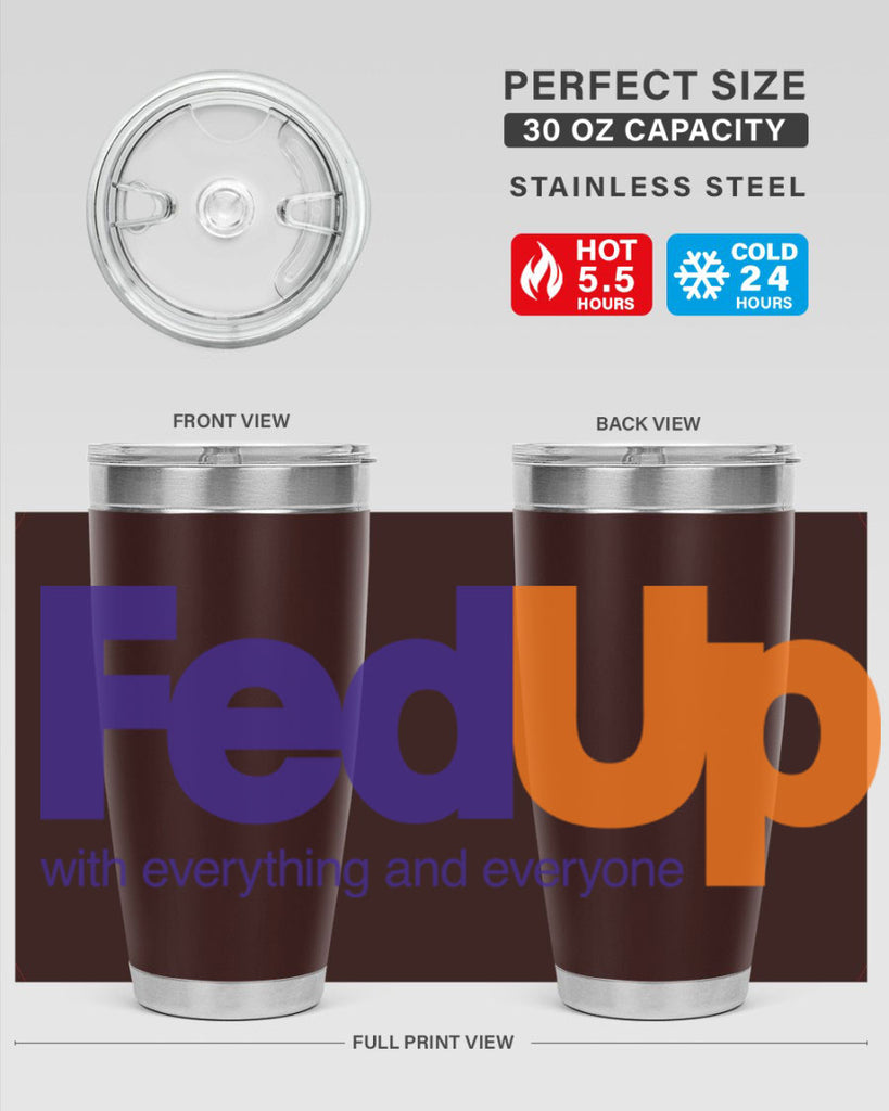 fed up 159#- black words phrases- Cotton Tank