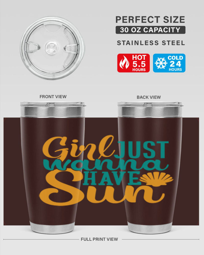 girls just wanna have sun Style 101#- summer- Tumbler