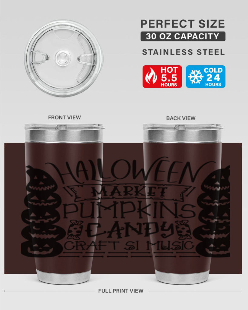 halloween market pumpkins candy 73#- halloween- Tumbler