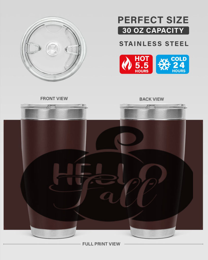 hello fall 275#- fall- Tumbler