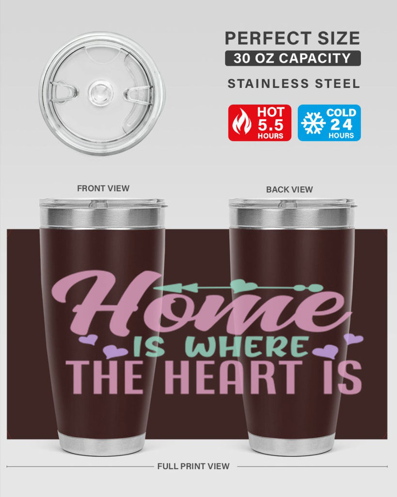home is where the heart is 39#- home- Tumbler