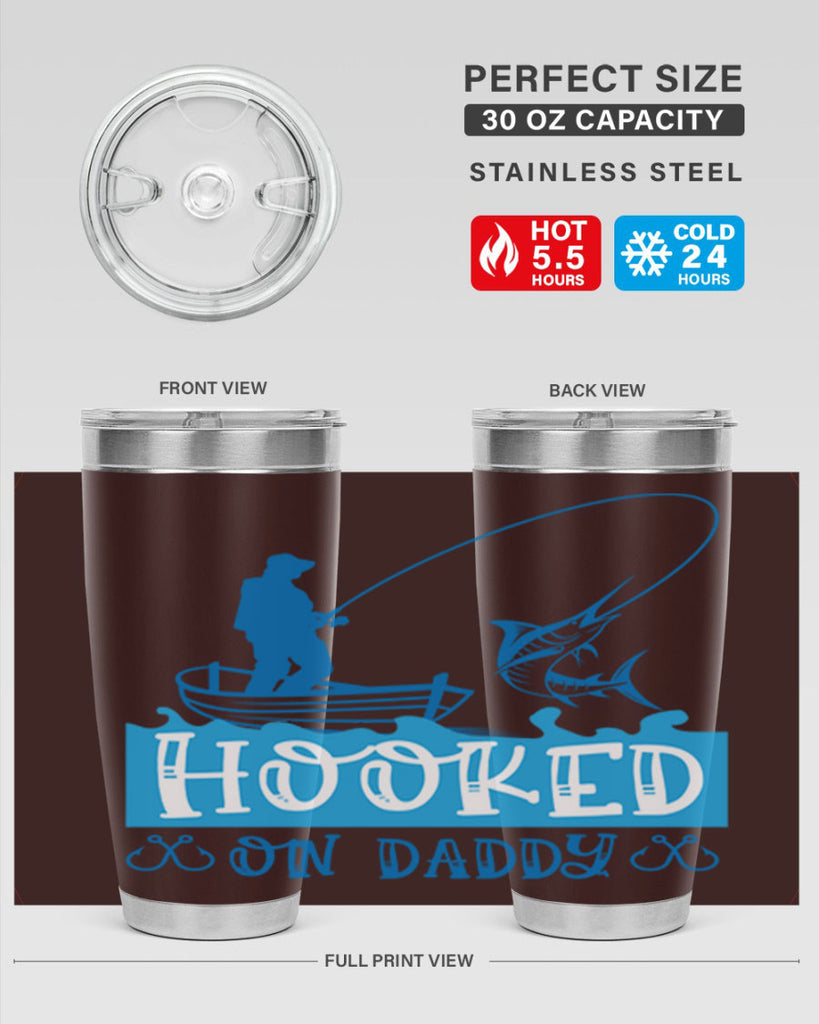 hooked on daddy 218#- fishing- Tumbler