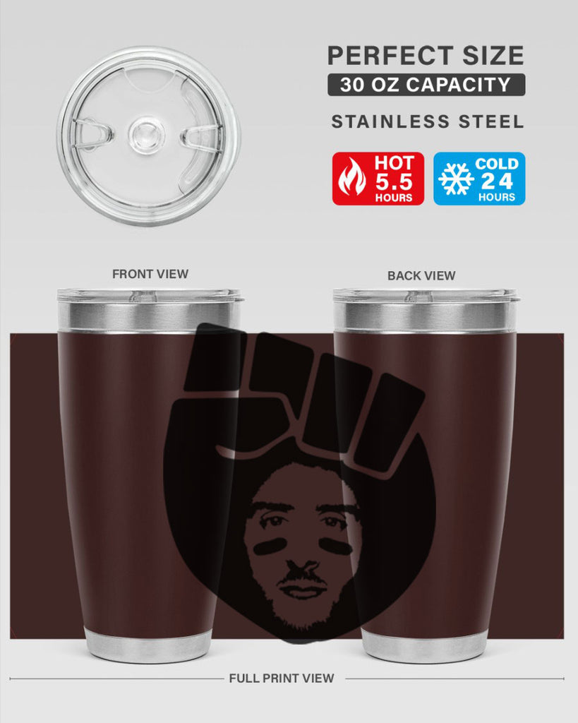 kaepernick fist hair 22#- black men - boys- tumbler
