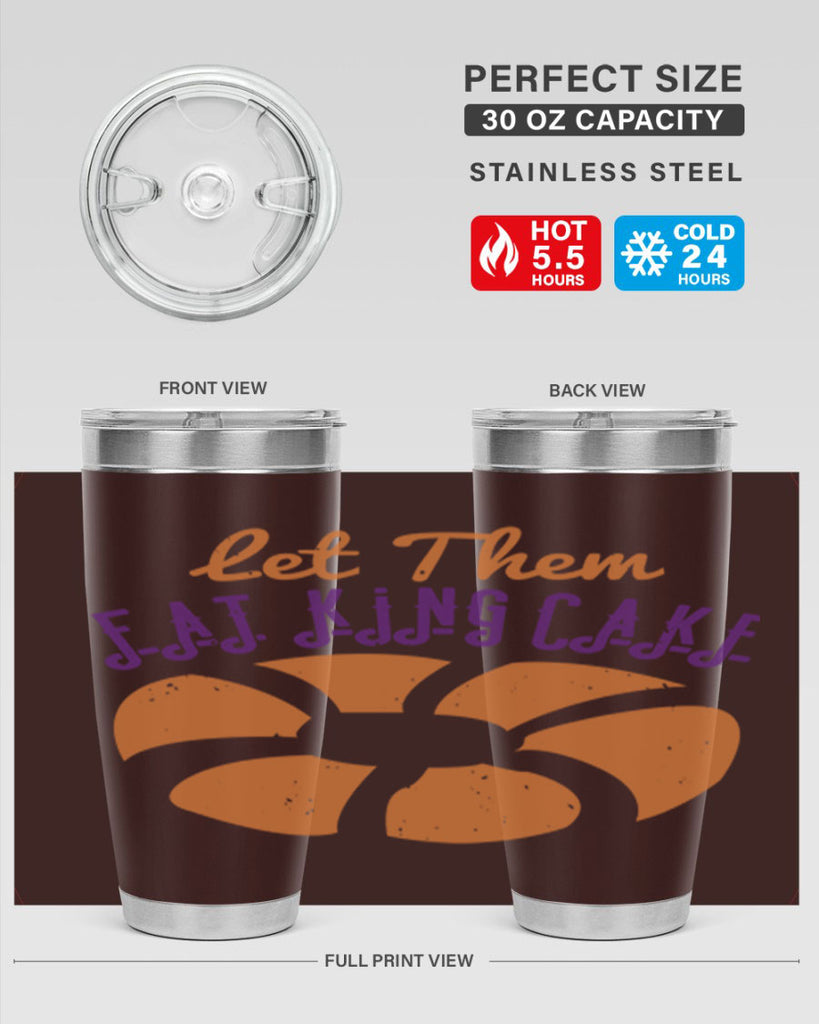 let them eat king cake 50#- mardi gras- Tumbler
