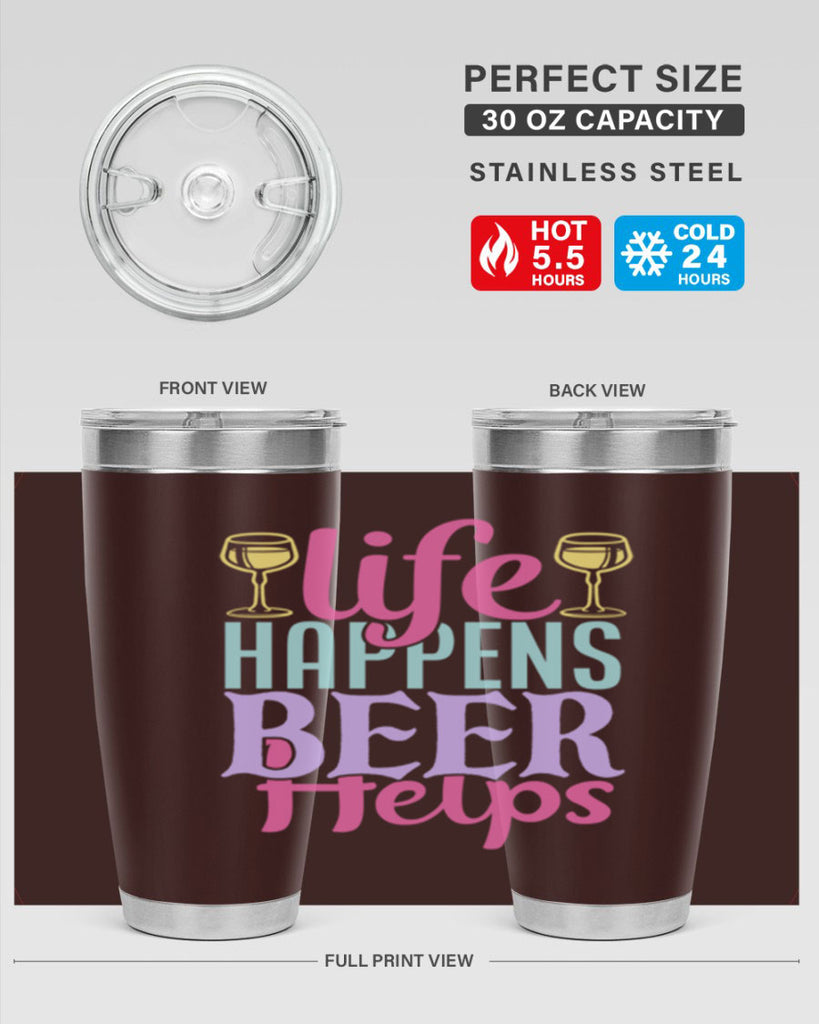 life happens beer helps 141#- beer- Tumbler