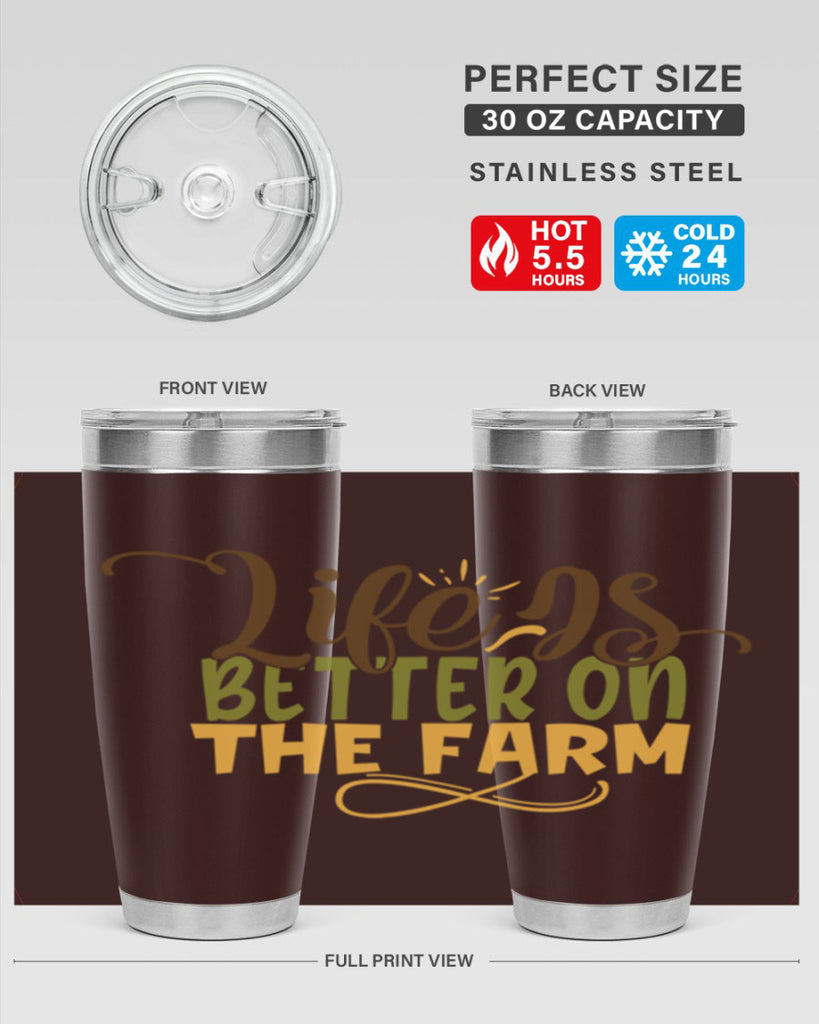 life is better on the farm 5#- farming and gardening- Tumbler